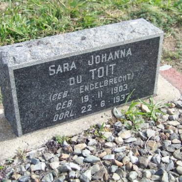 TOIT Sara Johanna, du nee ENGELBRECHT 1903-1937