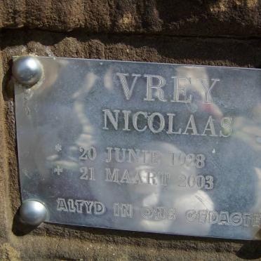 VREY Nicolaas 1928-2003