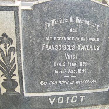 VOIGT Fransciscus Xaverius 1895-1944 :: SCHOEMAN Jacoba Johanna nee VOIGT 1927-2014 _2