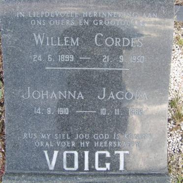 VOIGT Willem Cordes 1899-1950 &amp; Johanna Jacoba 1910-1982
