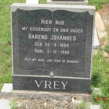 VREY Barend Johannes 1884-1966