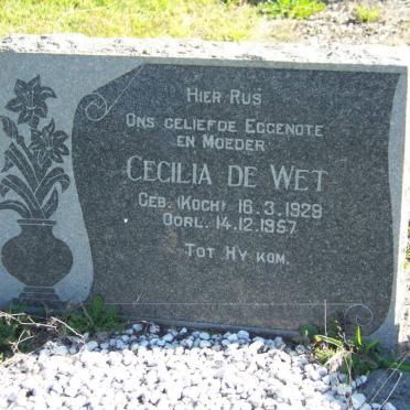 WET Cecilia, de nee KOCH 1929-1957