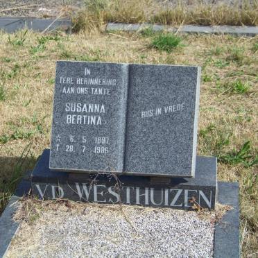 WESTHUIZEN Susanna Bertina, v.d. 1897-1986