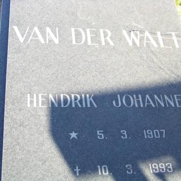 WALT Hendrik Johannes, van der 1907-1993