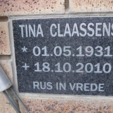 CLAASSENS Tina 1931-2010