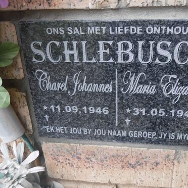 SCHLEBUSCH Charel Johannes 1946- &amp; Maria Elizabeth 1947-
