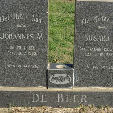 BEER Johannes M., de 1887-1969 &amp; Susara S. ERASMUS 1890-1982