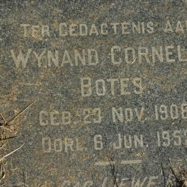 BOTES Wynand Cornelis 1908-1952