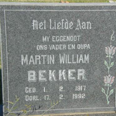 BEKKER Martin William 1917-1992