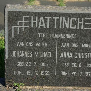 HATTINGH Johannes Michael 1885-1959 &amp; Anna Christina 1891-1970