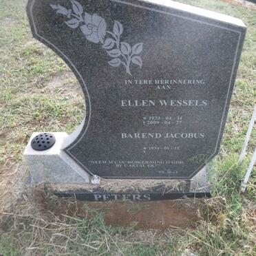 PETERS Barend Jacobus 1934- &amp; Ellen WESSELS 1933-2009