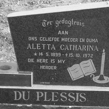 PLESSIS Aletta Catharina, du 1899-1972