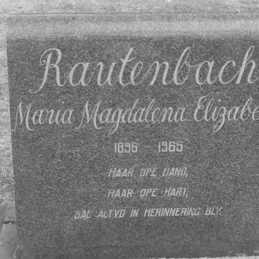 RAUTENBACH Maria Magdalena Elizabeth 1896-1965