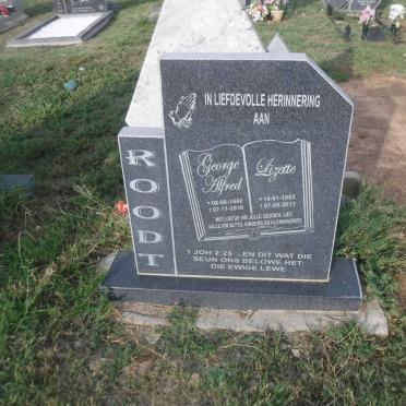 ROODT George Alfred 1942-2010 &amp; Lizette 1953-2013