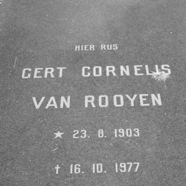 ROOYEN Gert Cornelis, van 1903-1977