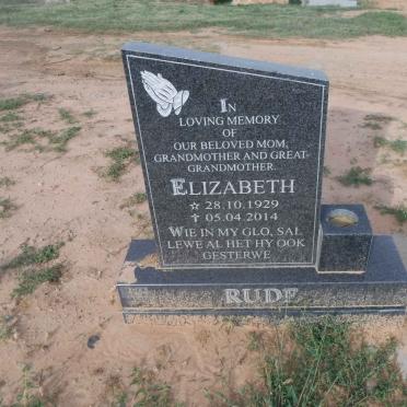 RUDE Elizabeth 1929-2014