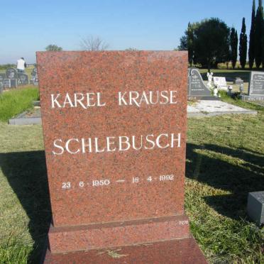 SCHLEBUSCH Karel Krause 1950-1992