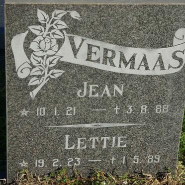 VERMAAS Jean 1921-1988 &amp; Lettie 1923-1989