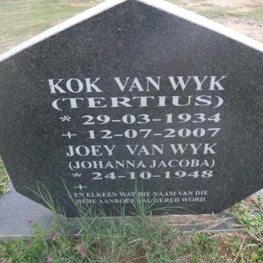 WYK Tertius, van 1934-2007 &amp; Johanna Jacoba 1948-