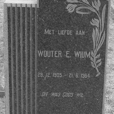 WIUM Wouter E. 1905-1964
