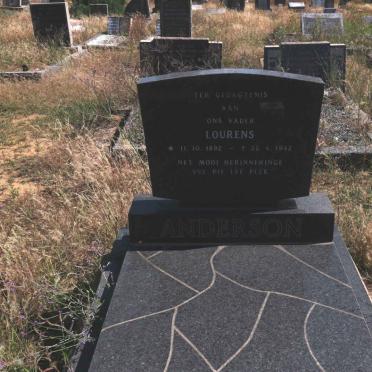 ANDERSON Lourens 1892-1942