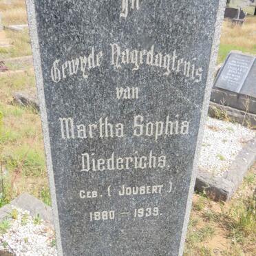 DIEDERICHS Martha Sophia nee JOUBERT 1880-1939