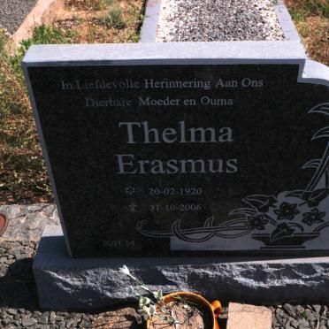 ERASMUS Thelma 1920-2006