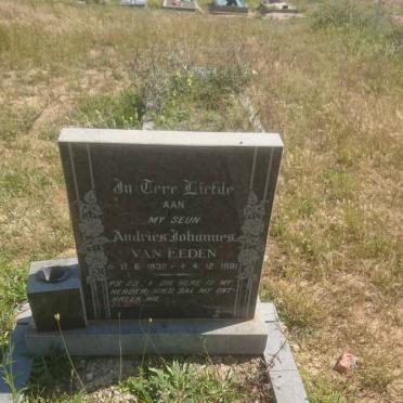 EEDEN Andries Johannes, van 1930-1981