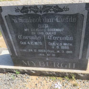 MYBURGH Cornelis 1879-1953 &amp; Cornelia V.D.WATH 1888-1965