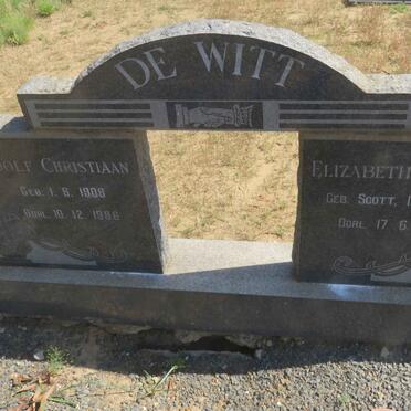 WITT Adolf Christiaan, de 1908-1986 &amp; Elizabeth Aletta SCOTT 1912-1967