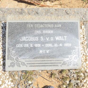 WALT Jacobus S., v.d. 1891-1959