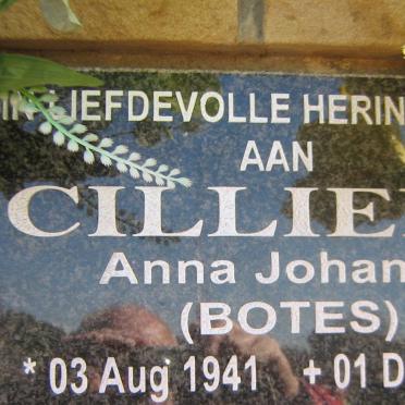 CILLIERS Anna Johanna nee BOTES 1941-2014