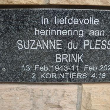 BRINK Suzanne du Plessis 1943-2020
