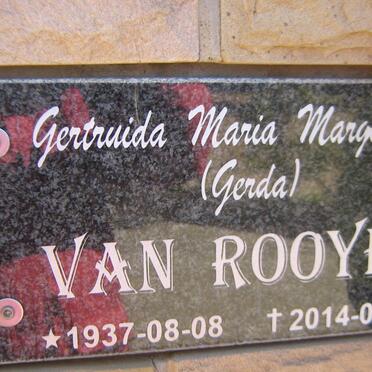 ROOYEN Gertruida Maria Margaretha, van 1937-2014