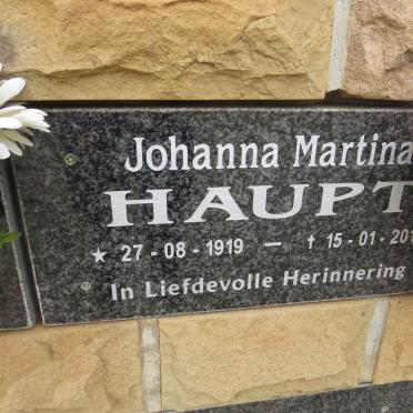 HAUPT Johanna Martina 1919-2012