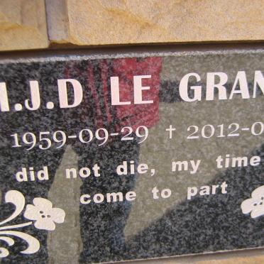 GRANGE M.J.D., le 1959-2012
