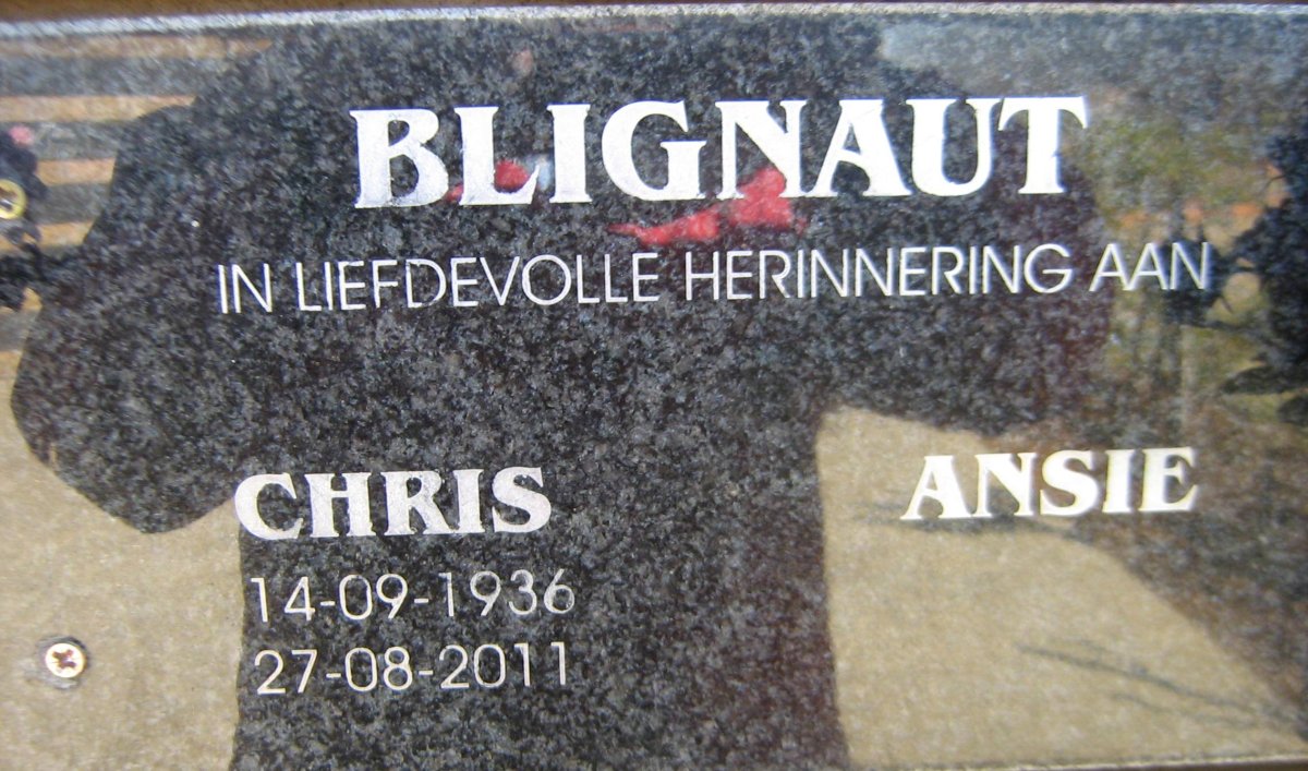 BLIGNAUT Chris 1936-2011 &amp; Ansie