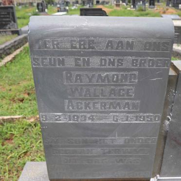 ACKERMAN Raymond Wallace 1934-1950
