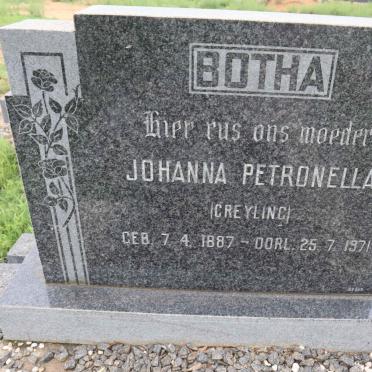 BOTHA Johanna Petronella nee GREYLING 1887-1971
