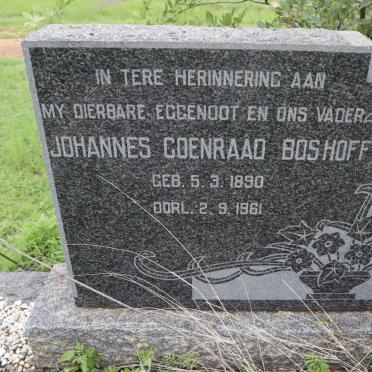 BOSHOFF Johannes Coenraad 1890-1961