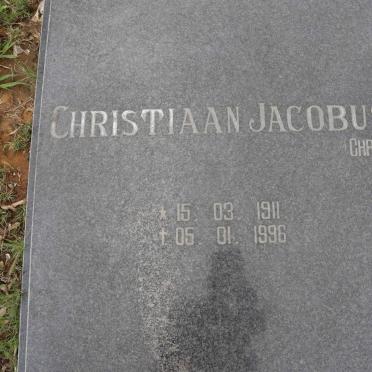 BURGER Christiaan Jacobus 1911-1996 &amp; Sophia Catherina 1923-1996 