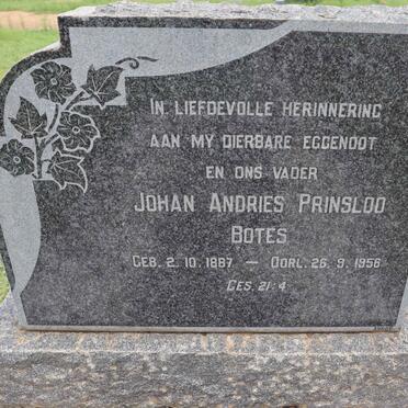 BOTES Johan Andries Prinsloo 1887-1956