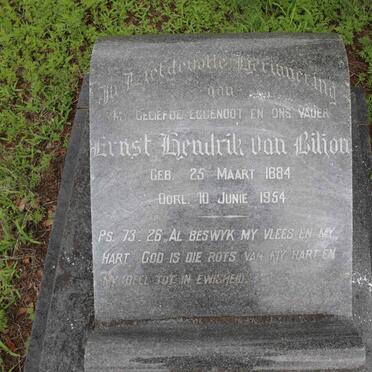 BILJON Ernst Hendrik, van 1884-1954