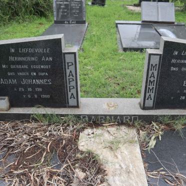 BARNARD Adam Johannes 1911-1980 &amp; Bettie 1910-2000