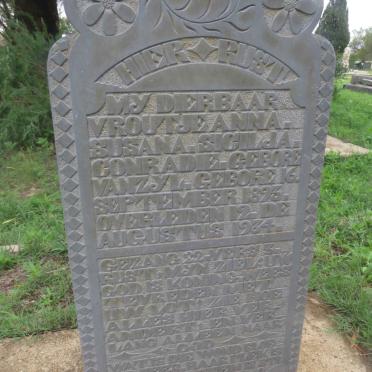 CONRADIE Anna Susana Sicilja nee VAN ZYL 1893-1934