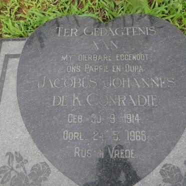 CONRADIE Jacobus Johannes De K. 1914-1965