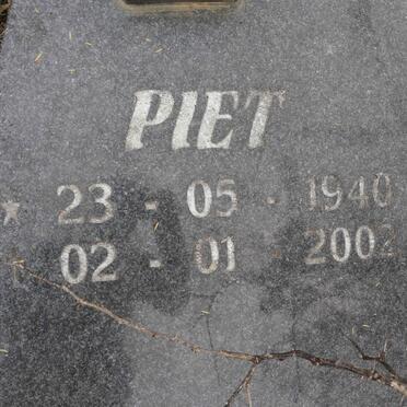 COETZEE Piet 1940-2002 &amp; Lientjie 1941-2006 