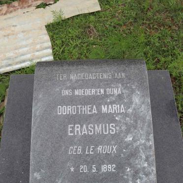 ERASMUS Dorothea Maria nee LE ROUX 1892-1979
