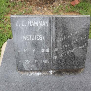 HAMMAN J.E. 1930-1982