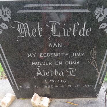 HERBST  Aletta F. 1930-1987